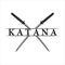 katana sword minimalist vintage logo template vector illustration design. simple modern japanese sword emblem logo concept. sword