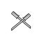Katana sword outline icon