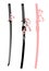 Katana sword and sakura blossom vector design
