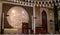 Katara, Qatar- 16 December 2020 : Interior of a mosque in katara. Selective focus