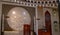 Katara, Qatar- 16 December 2020 : Interior of a mosque in katara. Selective focus