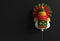 Kathakali Face with Heavy Crown Decorated, 3D Rendering illustration