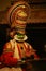 Kathakali, the most beautiful Art form of Kerala, God`s own Country.facial expression of famous indian classical dance kathakali.