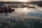 Katherine Landing Marina on Lake Mohave at sunset