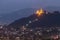 Kathmandu the capital of Nepal.Landscape view of Kathmandu skyline before sunset