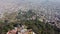 Kathmandu city sliding down to view the Bhuddist Swayambhunath Stupa