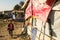 KATHMANDU, NEPAL - Unidentified poor children near their houses at slums in Tripureshwor district