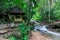 Kathu waterfall water gently flowing down the rocks Patong Phuket Thailand Asia