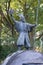 Kato Kiyomasa Statue in Nagoya,Japan.Samurai who supervises the construction of the stone wall
