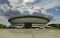 KATOWICE, POLAND -April 22, 2018: Centre of Katowice city. Futuristic concert hall. Katowice city it capital of Silesian and one o