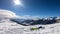 Katschberg - A man doing yoga in the powder snow