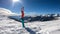 Katschberg - A woman doing yoga in the powder snow