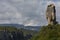 Katskhi Pillar and monastery on its top in Georgia.