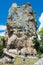 Katskhi pillar. a tall natural limestone  monolith column with a monastery on the top in Chiatura, Imereti, Georgia