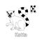 Katta Animal Alphabet ABC Isolated Coloring Page K
