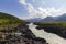 Katun river stream in Altai mointain.