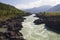 Katun river stream in Altai mointain.