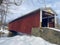 Kauffman\\\'s Distillery Covered Bridge in the winter time of Amish country Lancaster, PA