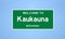 Kaukauna, Wisconsin city limit sign. Town sign from the USA.