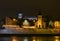 Kaunas old town, sundial, Nemunas river night view