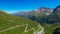 Kaunertal High Alpine Road in Austria - aerial view