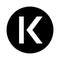 Kava Network black flat icon isolated on white background