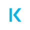 Kava Network blue flat icon isolated on white background