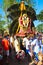 Kavadi bearer and his band of musicians at Batu Cave, Malaysia