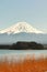 Kawaguchiko lake with mountain fuji background