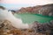 Kawah Ijen volcanic crater at morning dawn, Java, Indonesia