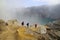 The Kawah Ijen volcano on the Java island in Indonesia