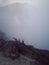 Kawah mountain ijen with high scenery in banyuwangi