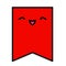 Kawai Flag. Sign, symbol, web element. Social media icon. Business concept. Tattoo template. Line art. Website pictogram
