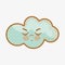 Kawaii angry cloud icon