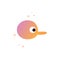 Kawaii avatar sweet duck icon. Element of kawaii style illustration icon