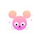 Kawaii avatar sweet mouse animal icon. Element of kawaii style illustration icon