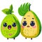 kawaii Avocado Couple