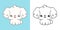 Kawaii Bichon Frise Dog for Coloring Page and Illustration. Adorable Clip Art Dog.