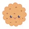 Kawaii biscuit dessert cute cartoon isolated icon
