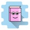 Kawaii book character. Cartoon flat style emoji.