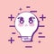 Kawaii bulb light icon