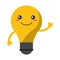 Kawaii bulb light smiling cartoon