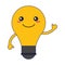 Kawaii bulb light smiling cartoon