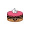 kawaii cake icon