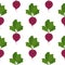 Kawaii Cartoon Beetroot. Seamless Vector Patterns