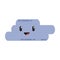 kawaii cartoon cloud happy character