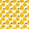 Kawaii Cartoon Quince. Seamless Vector Patterns