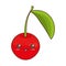 kawaii cherry fruit icon