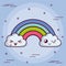 Kawaii cloud with a rainbow