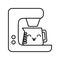 Kawaii coffee maker cartoon